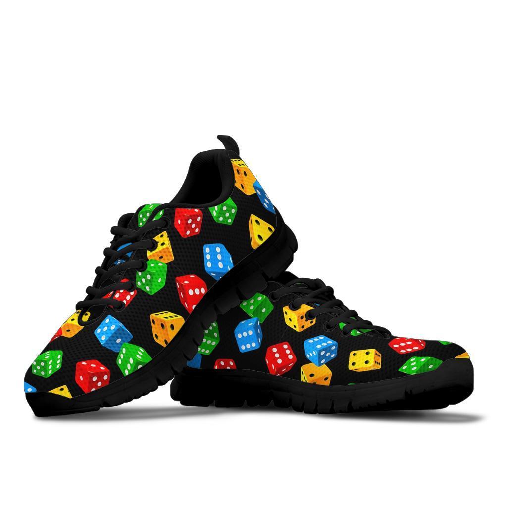 Dice Colorful Pattern Print Sneaker Shoes For Men Women-grizzshop