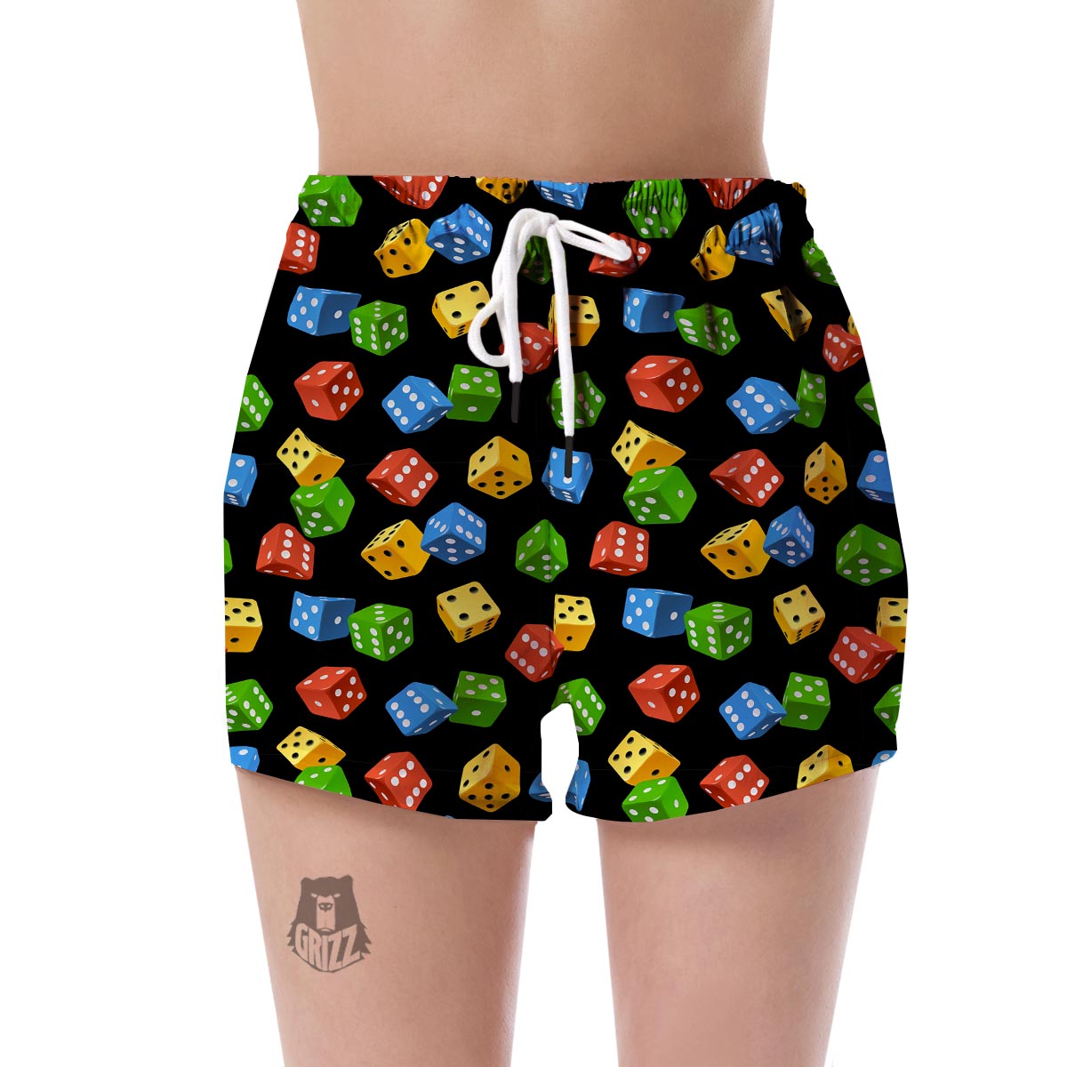 Dice Colorful Pattern Print Women's Shorts-grizzshop
