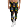 Digital Bitcoin On Fire Print Pattern Men's Leggings-grizzshop