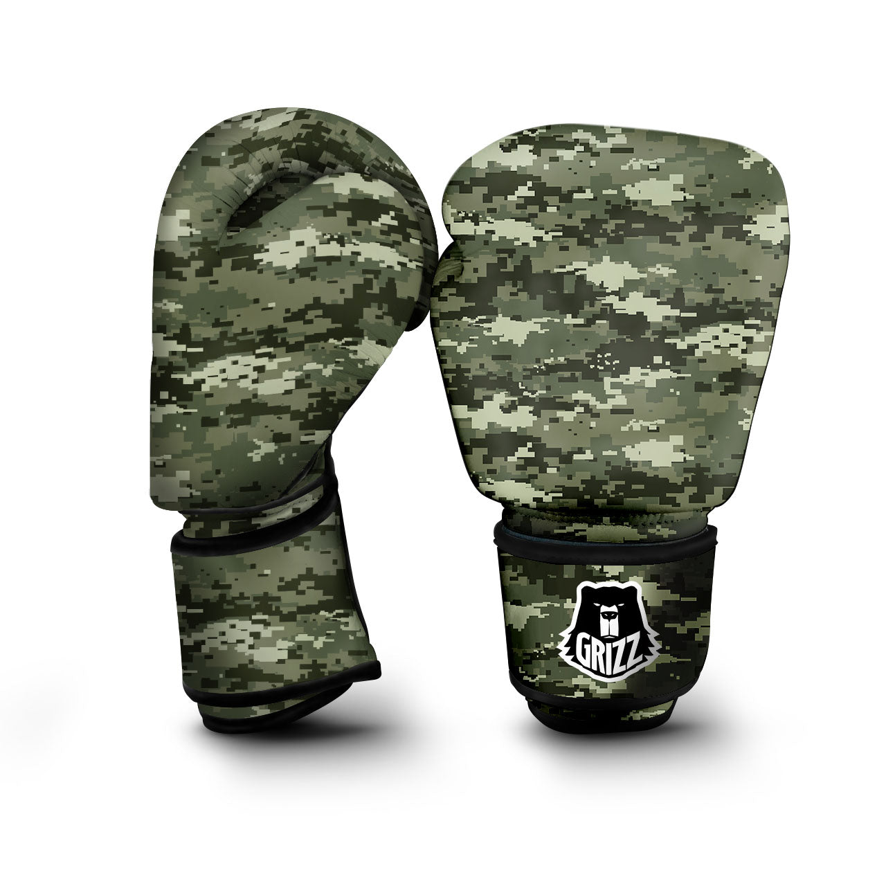 Digital Camo Desert Print Pattern Boxing Gloves-grizzshop