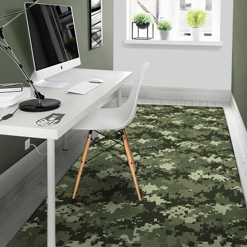 Digital Camo Desert Print Pattern Floor Mat-grizzshop