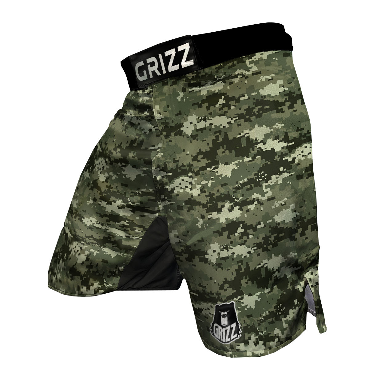 Digital Camo Desert Print Pattern MMA Shorts-grizzshop