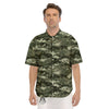 Digital Camo Desert Print Pattern Men's Short Sleeve Shirts-grizzshop