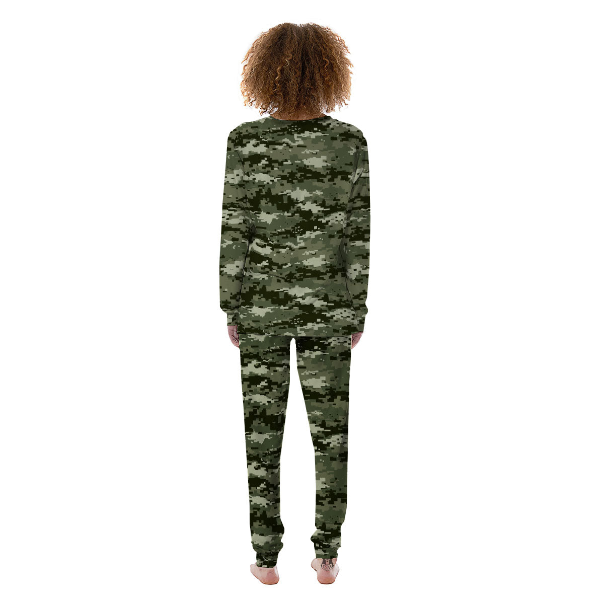 Digital Camo Desert Print Pattern Women's Pajamas-grizzshop