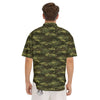 Digital Camo Green Print Pattern Men's Short Sleeve Shirts-grizzshop