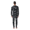 Digital Camo Grey And Black Print Men's Pajamas-grizzshop