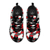 Digital Camo Grey And Red Print Pattern Black Sneaker-grizzshop