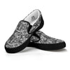 Digital Camo Grey Print Pattern Black Slip On Shoes-grizzshop