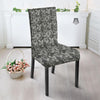 Digital Camo Grey Print Pattern Dining Chair Slipcover-grizzshop