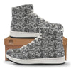 Digital Camo Grey Print Pattern High Top Sneakers-grizzshop