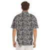 Digital Camo Grey Print Pattern Men's Short Sleeve Shirts-grizzshop