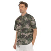 Digital Camo Military Print Pattern Men's Short Sleeve Shirts-grizzshop