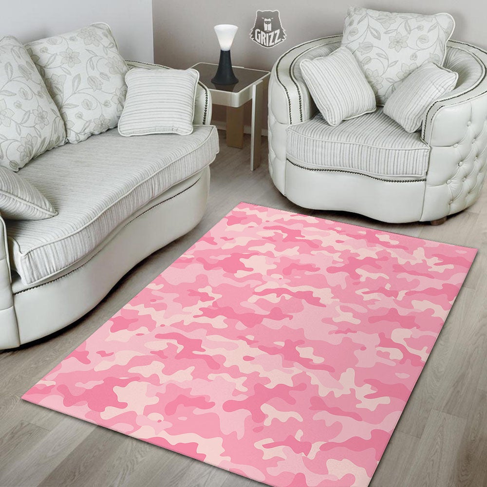 Digital Camo Pink Print Pattern Floor Mat-grizzshop