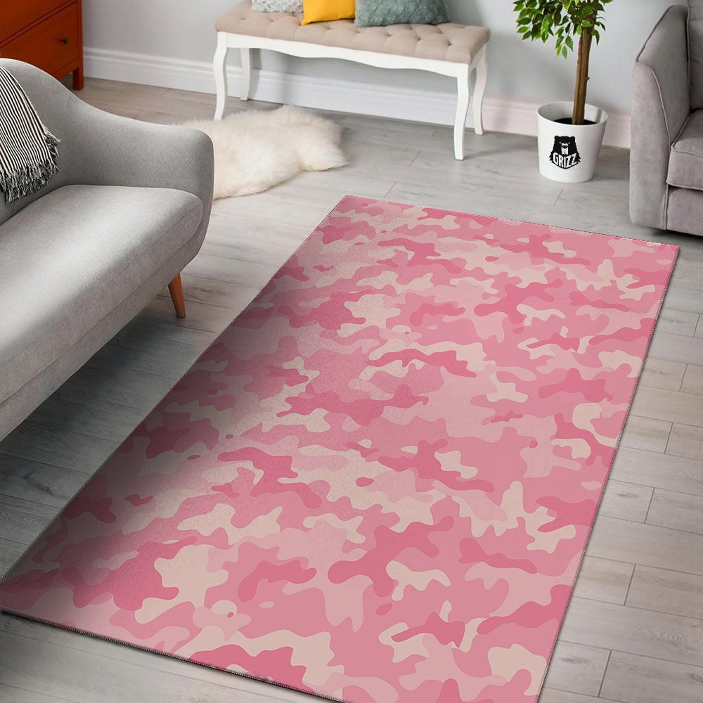 Digital Camo Pink Print Pattern Floor Mat-grizzshop