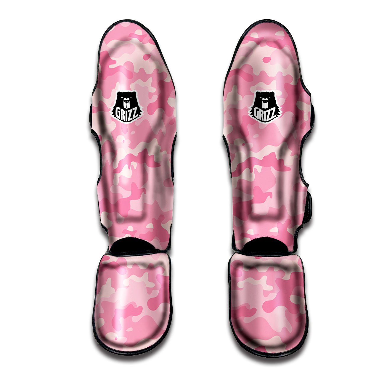 Digital Camo Pink Print Pattern Muay Thai Shin Guards-grizzshop