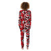 Digital Camo Red White And Black Print Pattern Women's Pajamas-grizzshop