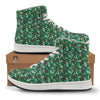 Digital Camo White And Green Print High Top Sneakers-grizzshop