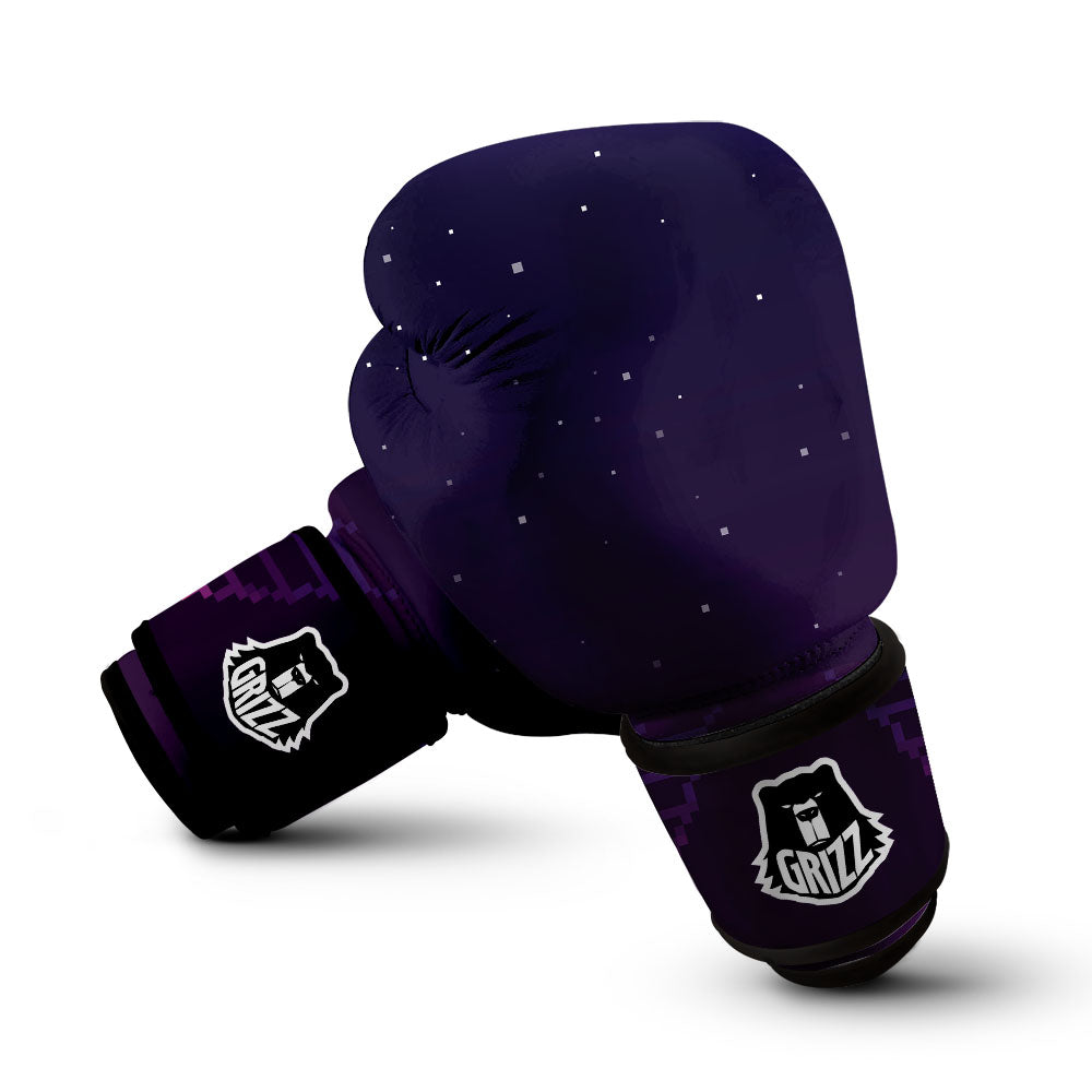 Digital Landscape 8-Bit Pixel Print Boxing Gloves-grizzshop