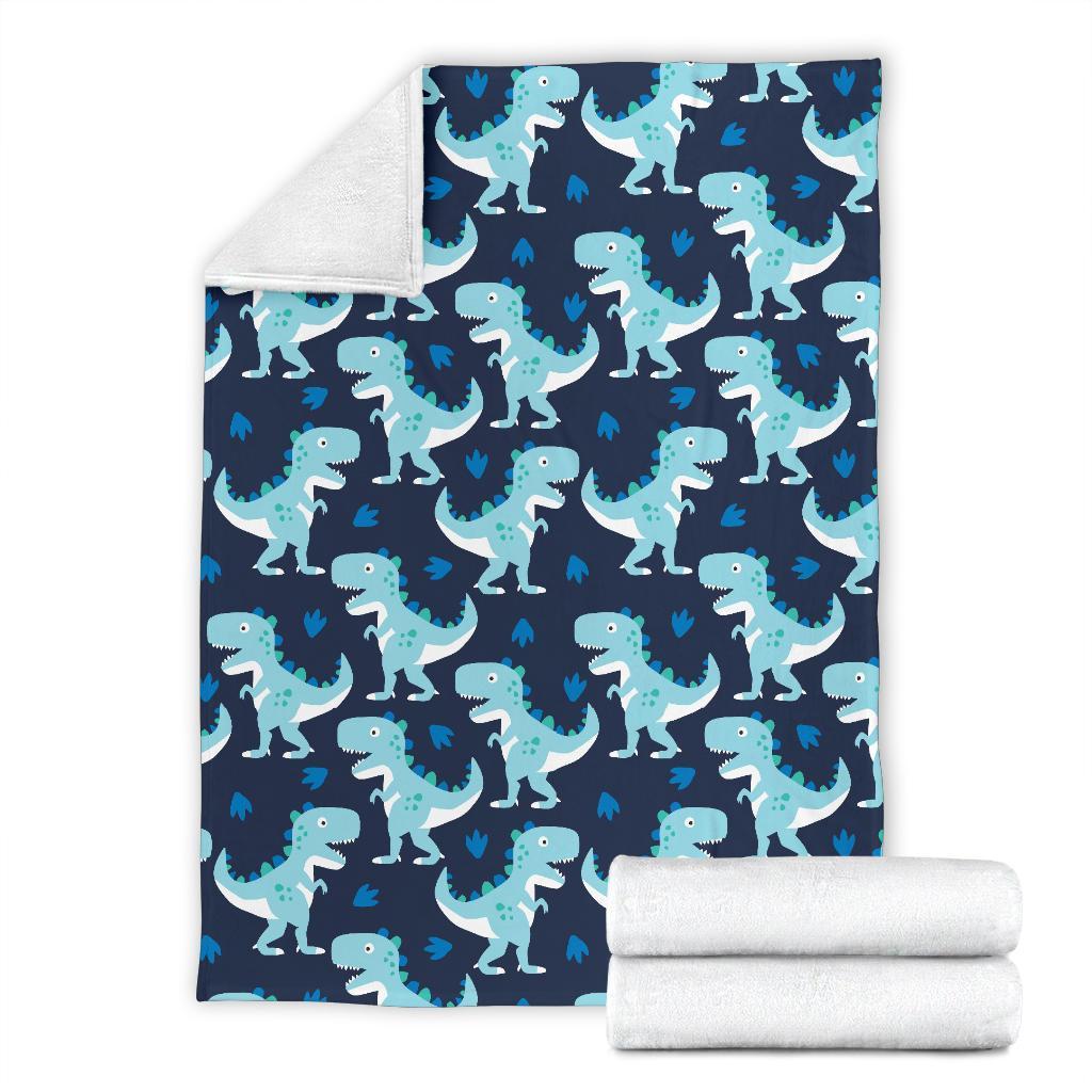 Dino Cartoon Dinosaur Pattern Print Blanket-grizzshop