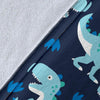 Dino Cartoon Dinosaur Pattern Print Blanket-grizzshop