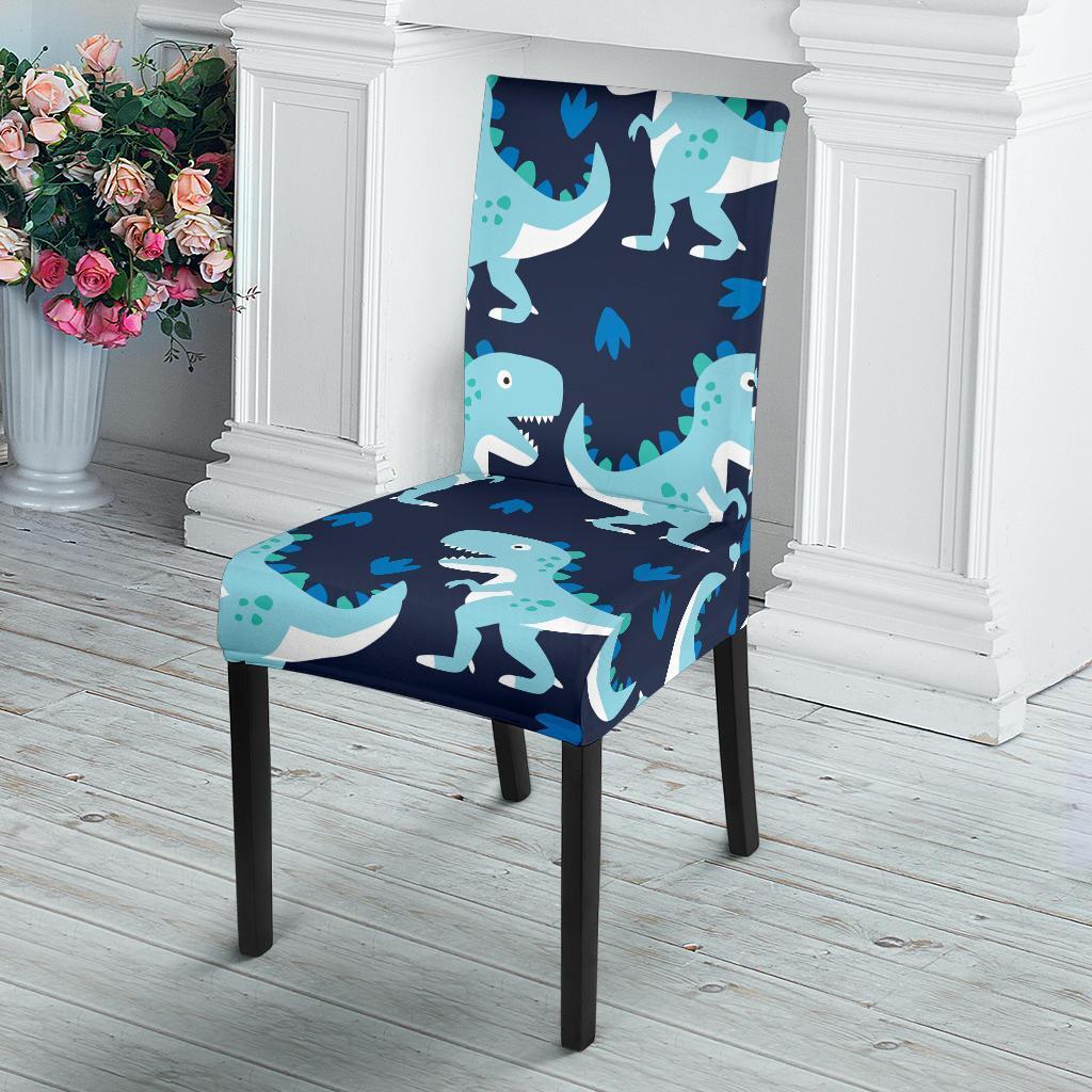 Dino Cartoon Dinosaur Pattern Print Chair Cover-grizzshop