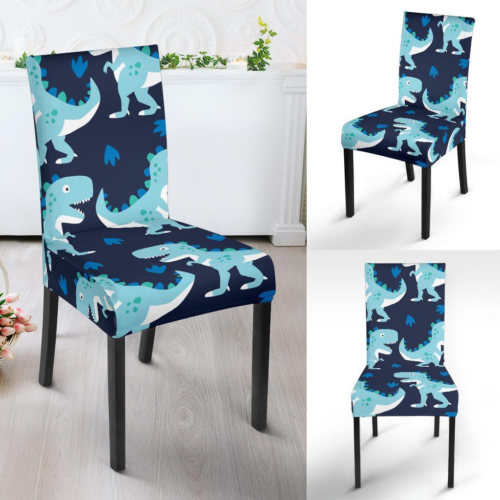 Dino Cartoon Dinosaur Pattern Print Chair Cover-grizzshop