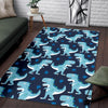 Dino Cartoon Dinosaur Pattern Print Floor Mat-grizzshop