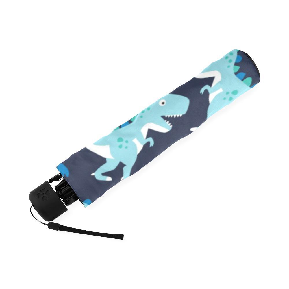 Dino Cartoon Dinosaur Pattern Print Foldable Umbrella-grizzshop