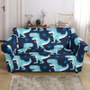 Dino Cartoon Dinosaur Pattern Print Loveseat Cover-grizzshop