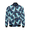 Dino Cartoon Dinosaur Pattern Print Men's Bomber Jacket-grizzshop