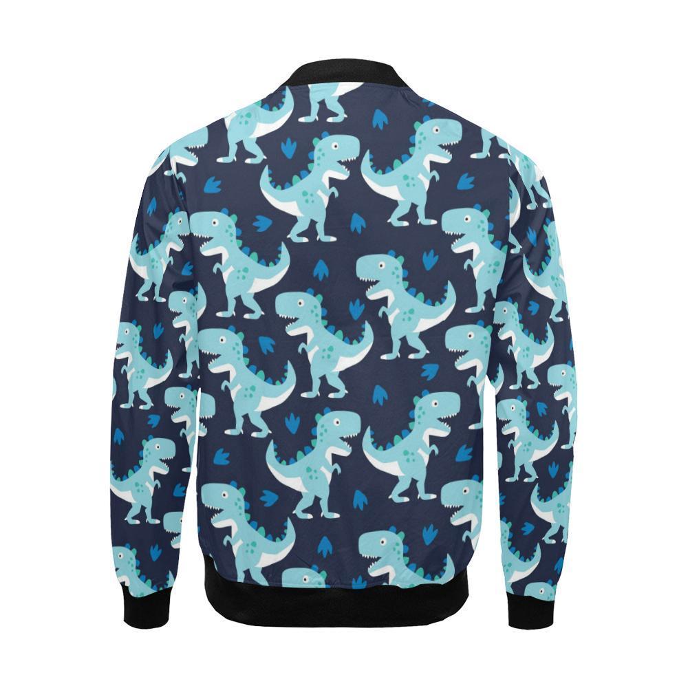 Dino Cartoon Dinosaur Pattern Print Men's Bomber Jacket-grizzshop