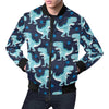 Dino Cartoon Dinosaur Pattern Print Men's Bomber Jacket-grizzshop