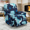 Dino Cartoon Dinosaur Pattern Print Recliner Cover-grizzshop