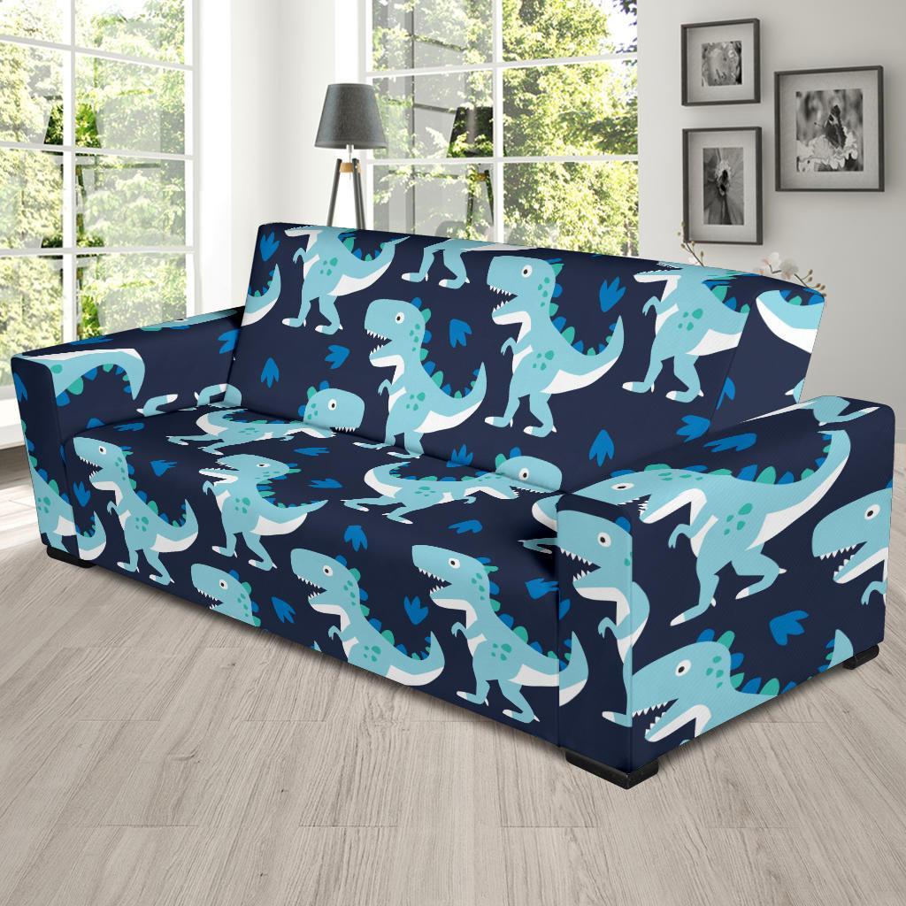 Dino Cartoon Dinosaur Pattern Print Sofa Covers-grizzshop