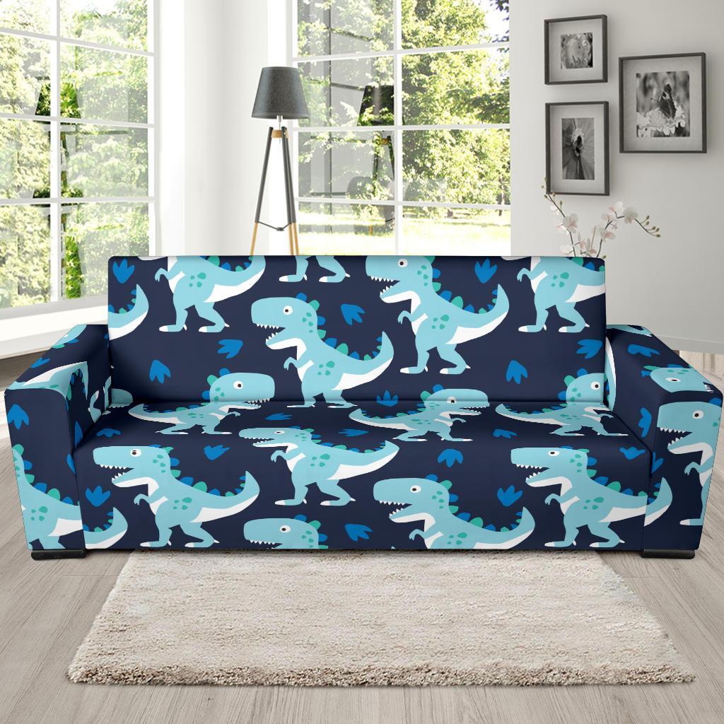 Dino Cartoon Dinosaur Pattern Print Sofa Covers-grizzshop