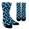 Dino Cartoon Dinosaur Pattern Print Unisex Crew Socks-grizzshop