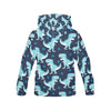 Dino Cartoon Dinosaur Pattern Print Women Pullover Hoodie-grizzshop