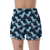 Dino Cartoon Dinosaur Pattern Print Women's Shorts-grizzshop