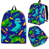 Dino Dinosaur Cartoon Pattern Print Backpack-grizzshop