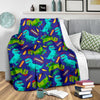 Dino Dinosaur Cartoon Pattern Print Blanket-grizzshop