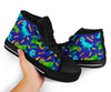 Dino Dinosaur Cartoon Pattern Print Men Women's High Top Shoes-grizzshop