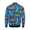 Dino Dinosaur Cartoon Pattern Print Men's Bomber Jacket-grizzshop