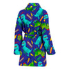 Dino Dinosaur Cartoon Pattern Print Women Long Robe-grizzshop