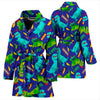 Dino Dinosaur Cartoon Pattern Print Women Long Robe-grizzshop