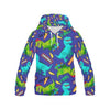 Dino Dinosaur Cartoon Pattern Print Women Pullover Hoodie-grizzshop