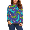 Dino Dinosaur Cartoon Pattern Print Women's Sweatshirt-grizzshop