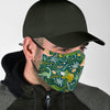 Dino Dinosaur Flower Leaf Pattern Print Face Mask-grizzshop