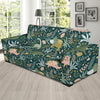 Dino Dinosaur Flower Leaf Pattern Print Sofa Covers-grizzshop