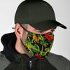 Dino Dinosaur Palm Leaf Pattern Print Face Mask-grizzshop