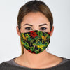 Dino Dinosaur Palm Leaf Pattern Print Face Mask-grizzshop